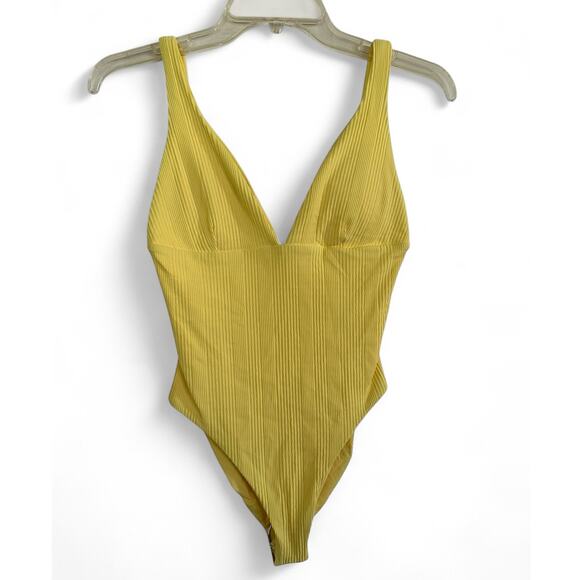 l*space Other - Lspace Katniss One Piece Swimsuit Size Small Yellow Ribbed Thick Straps